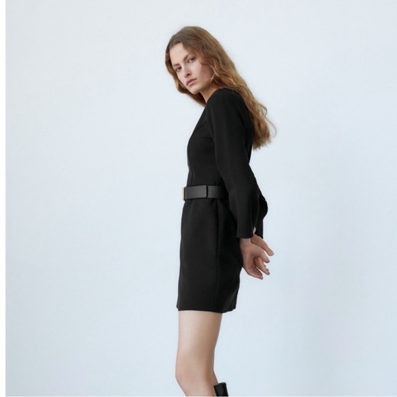 NWT Zara black knit belted mini dress size small NWT Zara black knit belted mini dress size small